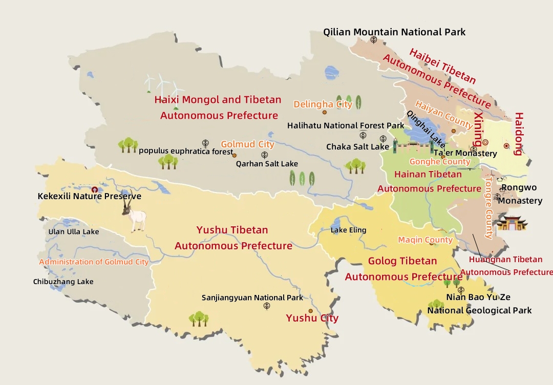 Qinghai Maps-Silk Road Travel