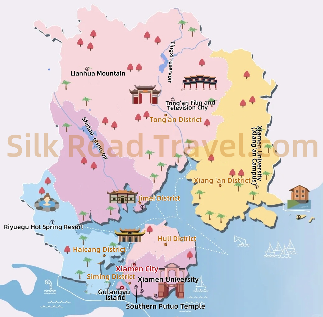 Xiamen Tourism Map