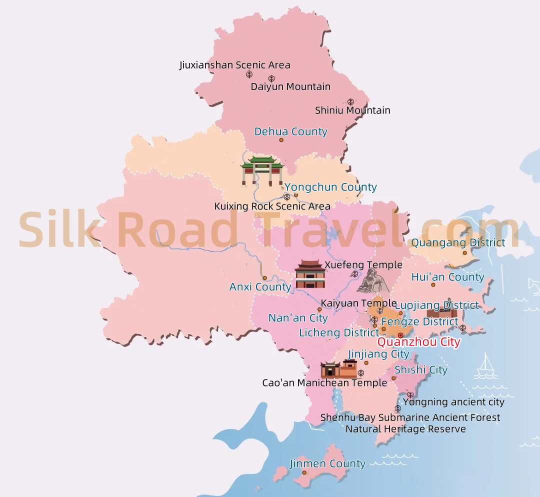 Quanzhou Tourism Map